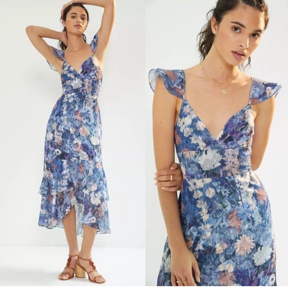 Anthropologie Dresses & Skirts - FinalPrice*Anthropologie x Hutch floral ruffle midi dress